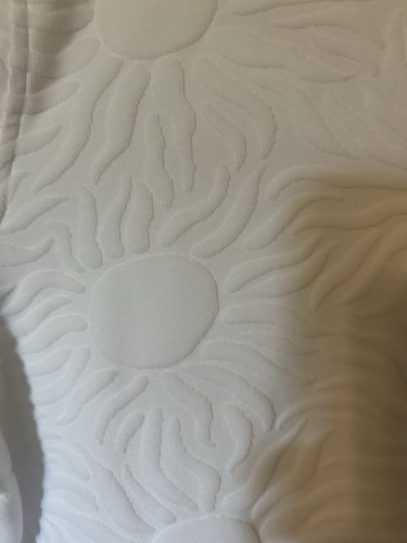 NWT ROWM Textured Sun Pattern Polo Shirt White Size M - Picture 3 of 4