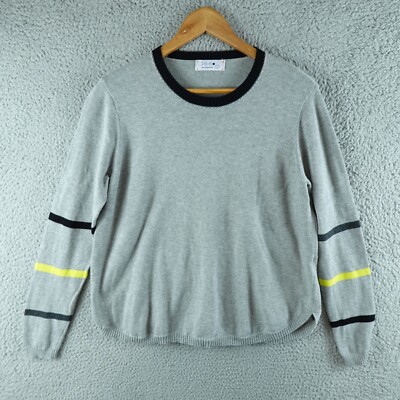 LD+C Womens Jumper Large Grey Knit Pullover Sweater