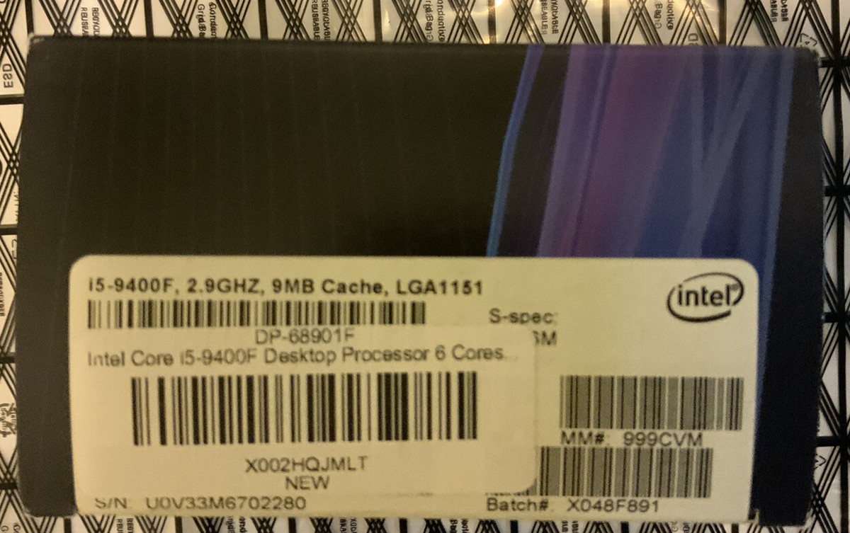 Intel Core i5-9400F Processor (2.9 GHz, 6 Cores, LGA 1151) - Fast