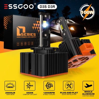 2X D3S/D3R 6500K No Canbus 1:1 Xenon SMD LED Brenner Scheinwerfer Lampe Halogen