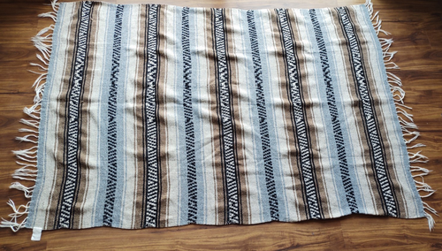 Aztec Southwestern Blanket/ Throw 66 x 46 Andres Cuamatzi Mexico Mexican Textile - Picture 12 of 15