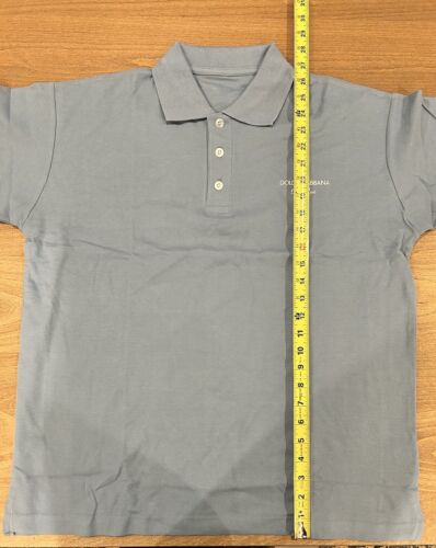 Dolce Gabbana Light Blue Large XL Mens Shirt Promotional 23x26 Authentic