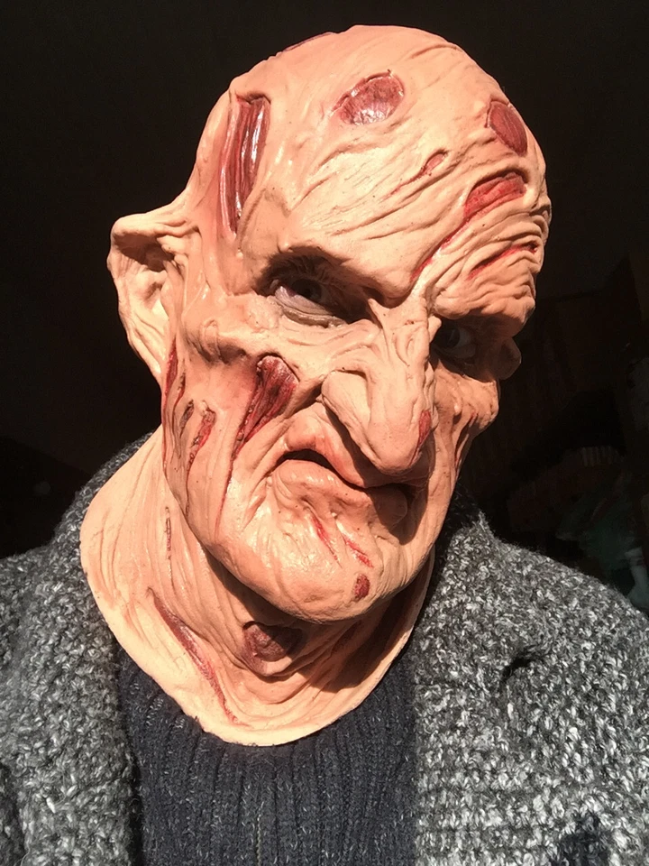 Deluxe Maske FREDDY HQ SCHAUMLATEX Horror Freitag 13 Latex Gummi Maske Halloween - Bild 1 von 4