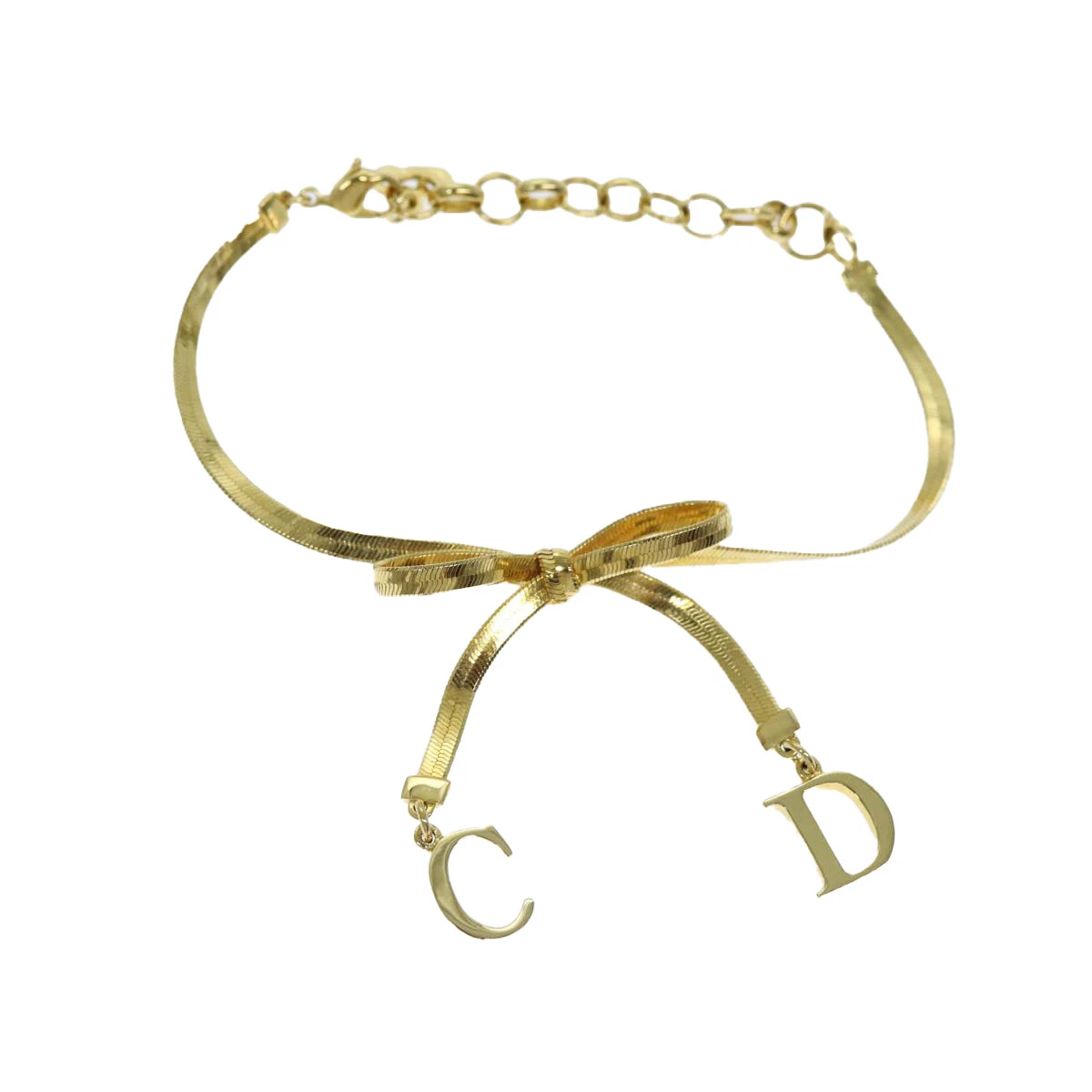 Bracelet Dior CD métal doré bijou authentique
