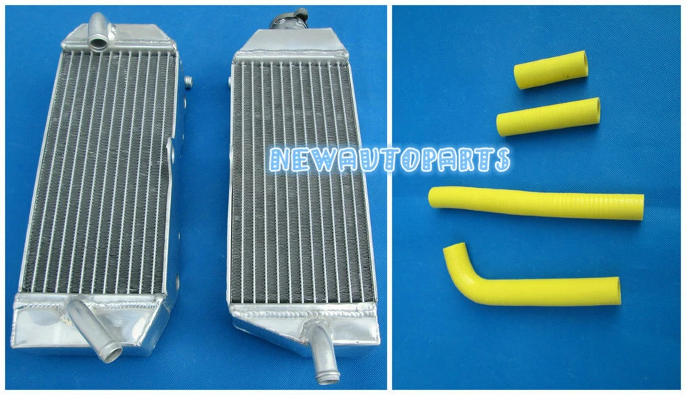 Radiador de aluminio rojo L&R + manguera para 1998-2000 1999 2000 Yamaha WR400F WR 400 F Foto 4 de 4