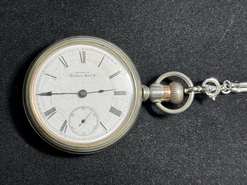 1892 Waltham No. 1 Model 1883 Pocket Watch 18s 7J Hunting Silverode - RUNS