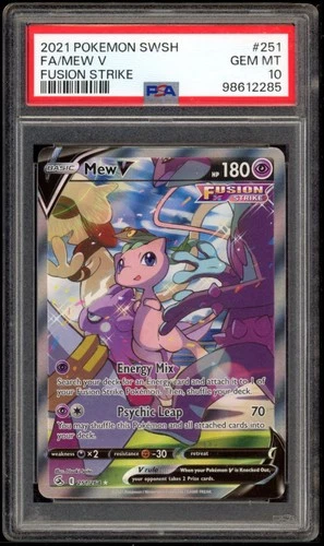 Mew V 251/264 PSA 10 - Fusion Strike- Pokemon Card Game