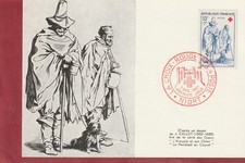 CARTE MAX.  1er JOUR FDC 1957 CROIX ROUGE