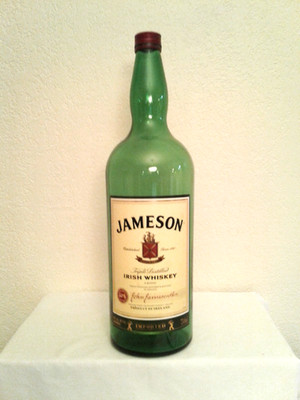 Bottle, ''Jameson Irish Whiskey'' Large Glass Display Bottle 20'' Tall x 6'' Dia.