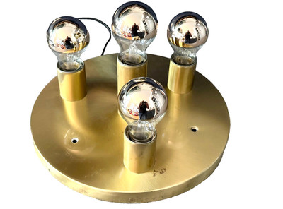 Vintage Wand Deckenleuchte Messing Regency Lamp Brass Mid Century Lampe 