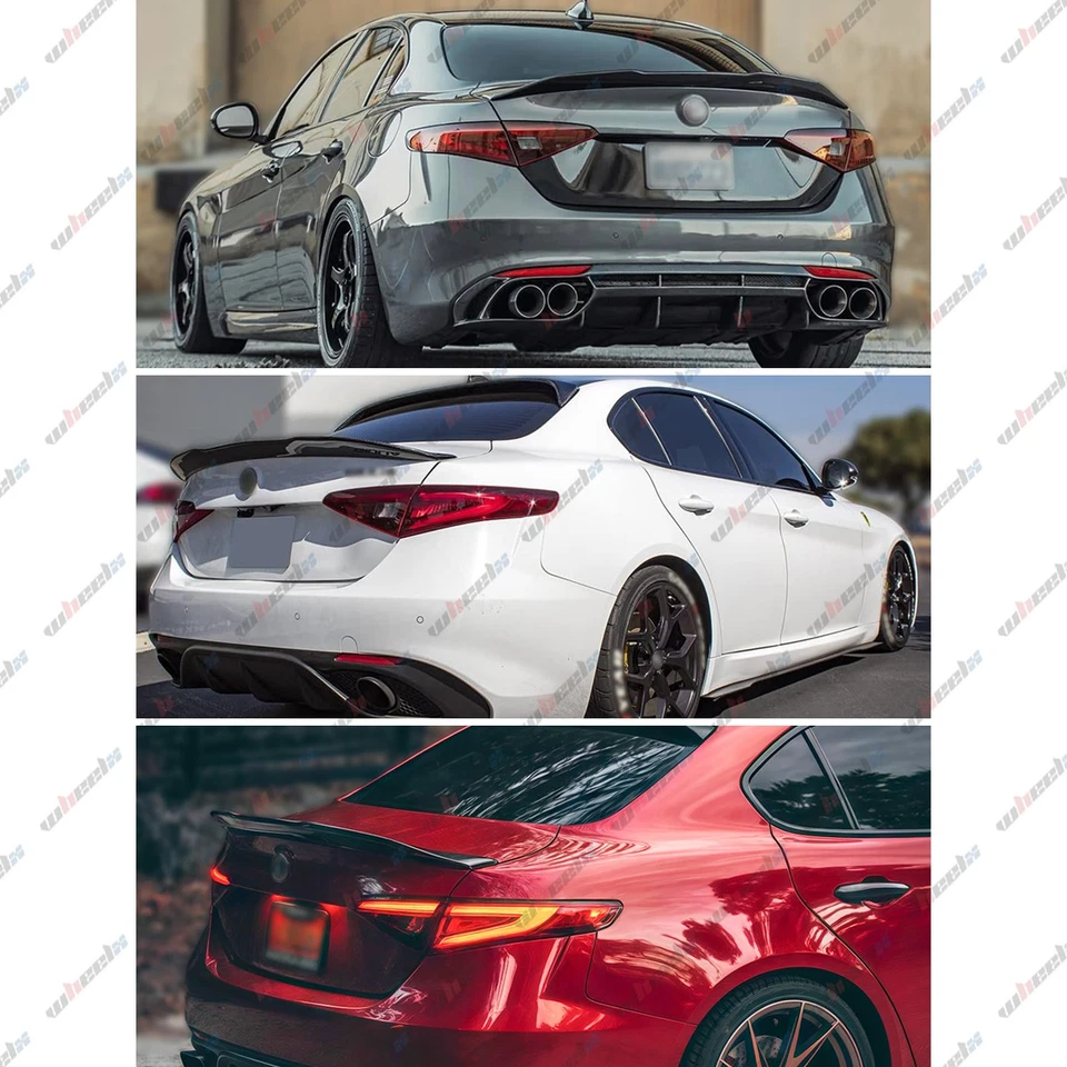 ALERÓN MALETERO FIBRA CARBONO HIGHKICK DUCKBILL PARA 17-2024 ALFA ROMEO GIULIA Foto 2 de 4