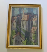 KERMIT EPPERSON B.1913 PAINTING AMERICAN EXPRESSIONISM MODERNISM REGIONALISM