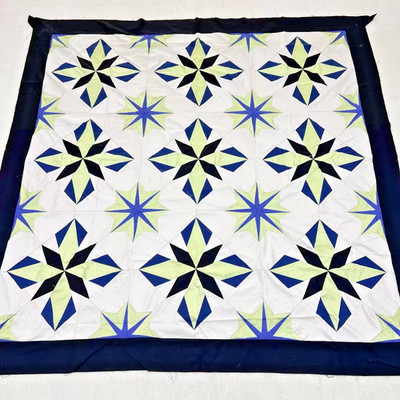 Handmade Bonnie Hunter Cotton Fabric Queen Size Patchwork quilt top/topper