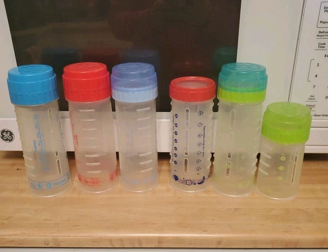 Vintage Playtex Nurser Drop In Bottles No Nipples 6 In Lot