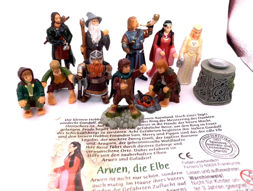 Herr der Ringe 1 Überraschungsei Ü-Ei - 10 Figuren + 1 Beipackzettel Sammlung - Bild 1 von 2