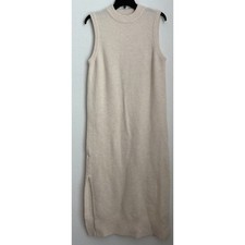 NWOT Womens MANGO Wool Blend Tank Sweater Midi Dress w/ Slit Size Small