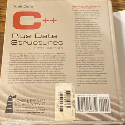 C++ Plus Data Structures 5th Edition Brand New Factory Shrink Wrapped