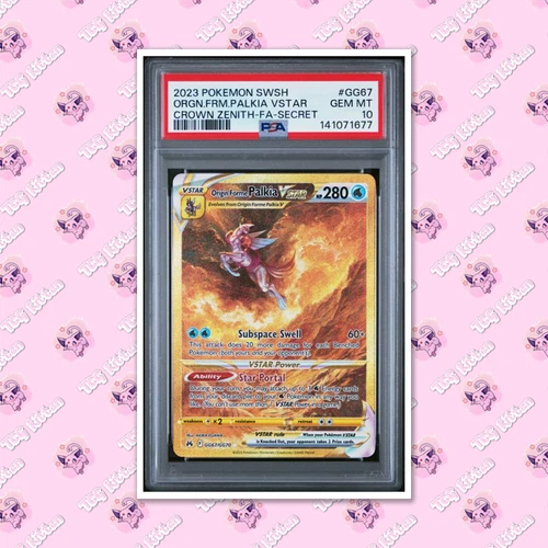 PSA 10 Origin Forme Palkia V Star GG67/GG70 Crown Zenith Secret Rare TCGKITTEN