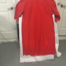 Vintage Vanity Fair Velour Luxe Red Long Robe Full Zip Made USA Large