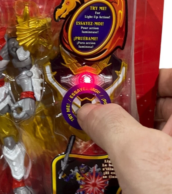 Figura Power Rangers Mystic Force Mystic Light Knight Wolf NUEVA 2006 Bandai Foto 2 de 4