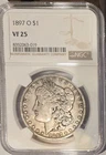 1897 O $1 Morgan Silver Dollar NGC VF25