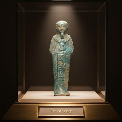 Ancient Egyptian Amenhotep Statue Majestic Pharaoh of Power Artifact Figure BC
