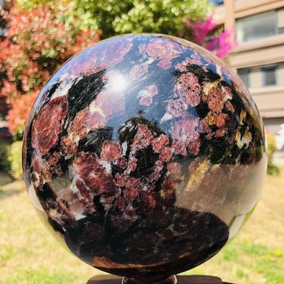 20.1LB Natural Firework Stone Quartz Sphere Crystal Ball Healing Decorati