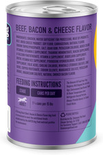 A Strong Heart Wet Dog Food, Beef, Bacon  Cheese Flavor - 13.2 Oz Cans Pack...