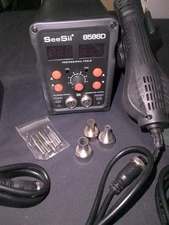 SeeSii 2 In 1 Soldering Station, SMD Hot Air Desolder Rework Station 8586D