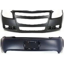 Front Rear Bumper Covers Set For 2008-2012 Chevrolet Malibu Sedan