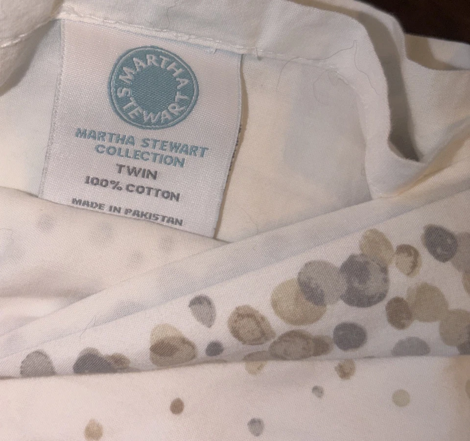 Colección Martha Stewart HOJA PLANA DOBLE Manchas Algodón Foto 4 de 4