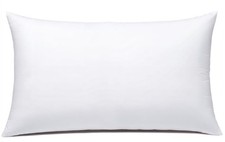 JIEITIVE Throw Pillow Inserts Hypoallergenic Premium 12 x 20 Inches, White