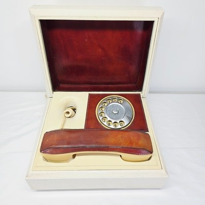 Deco-Tel Boxed Rotary Exec Desk Phone Mid-Century, Movie Prop, Untested Vintage 