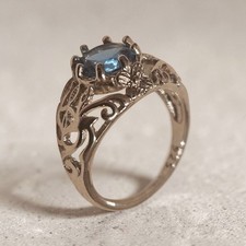 925 Sterling Silver Women Ring. Size:9.5