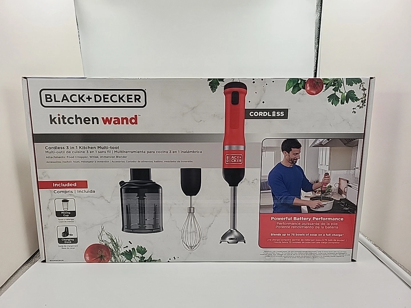 Black & Decker BCKM1013K10 kitchen wand Blender 3-in-1 Kitchen Multi-Tool New