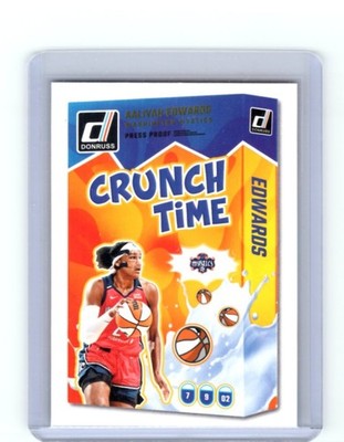 2025 Panini Donruss WNB Aaliyah Edwards #4 Gold Press Proof Crunch Time
