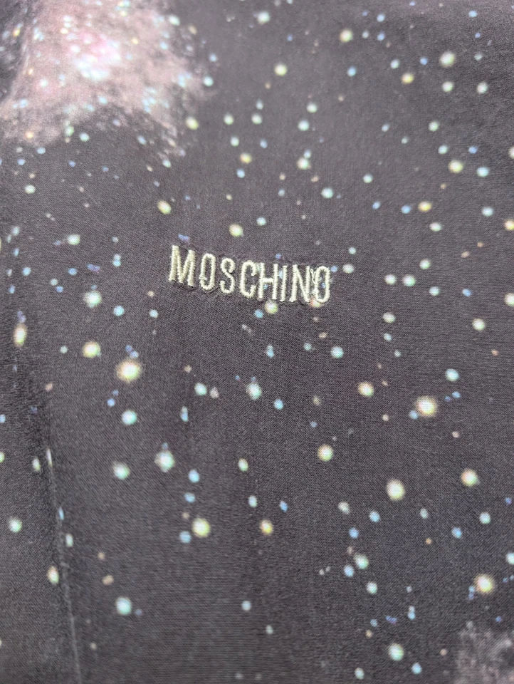 MOSCHINO Shirt Size XL Beautiful GOLF / SPACE Design Short Sleeve SUPER COOL - Image 4 of 4