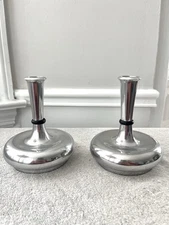 2 Vintage Dansk Designs JHQ Tapered Genie Bottle Style Candle Holders.