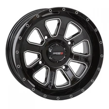 4/137 System 3 Off-Road ST-4 Wheel 14x7 4.0 + 3.0 Black/Machined 14S3-4137