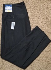 Old Navy Active XL PowerSoft Black High-Rise Jogger Leggings Pockets Go-Dry NWT