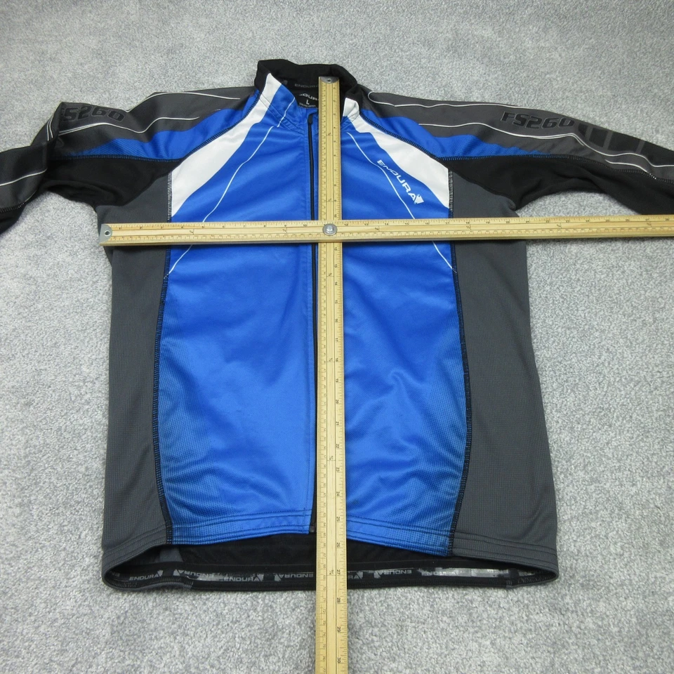 Endura Cycling Jacket Mens Large Blue Windstop Pockets Race FS260 Pro Jetstream - Image 3 of 4