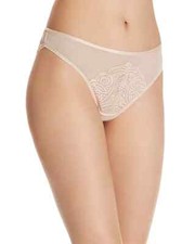 Chantelle L49650 Womens Nude Pyramide Lace Tanga Underwear Size M