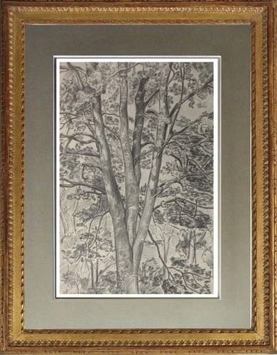 HOFFET & SCHLUMBERGER (1901-1976) DELICATE FOREST LANDSCAPE CIRCA 1920 (28)