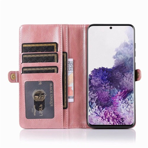 Magnetic Flip Leather Card Slot Detachable Women Wallet Case Hand Strap Cover - Picture 3 of 24