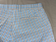 Callaway C-Tech Flat Front Casual Golf Shorts. Blue Plaid, Men's 34. EUC