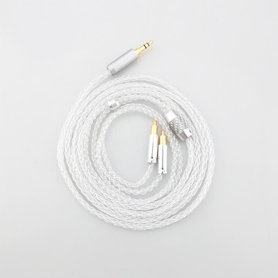 Pure Silver Earphone Cable For Audio ATH-ADX5000 ATH-MSR7b 770H 990H A2DC