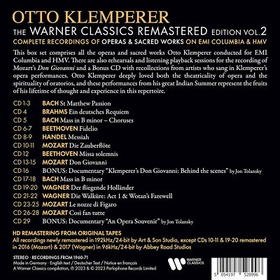Otto Klemperer The Warner Classics Remastered Edition Complete