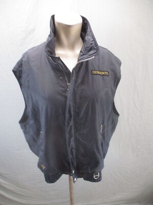Descente Size XL Mens Full Zip Snap Lightweight Ski Vintage Insulated Vest 917