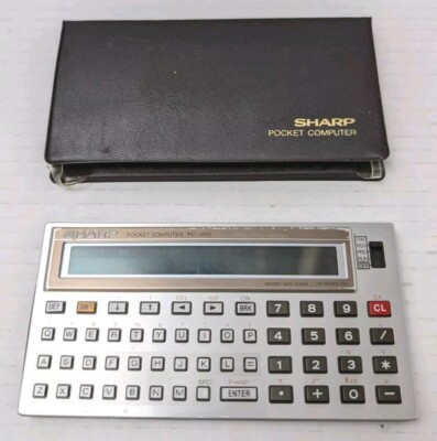 Vintage Sharp Electronic Pocket Computer PC-1250 As/Is For Parts/Repair Only 