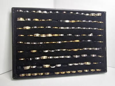 Ring/Band Lot/Tray - Various Sizes - Base Metals 